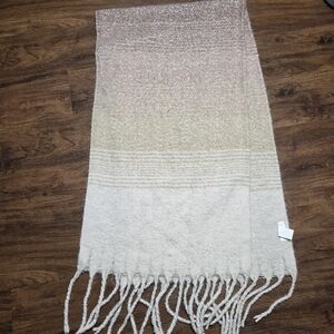 Mersea Pink To Cream Ombre Blanket Scarf